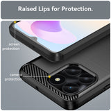 Husa pentru Honor X6a, Techsuit Carbon Silicone, albastru