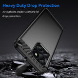 Husa pentru Honor X6a, Techsuit Carbon Silicone, albastru