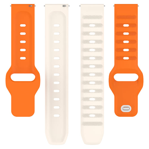 Curea pentru Garmin Venu 2, Techsuit Watchband 22mm (W050), bej / portocaliu