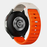 Curea pentru Garmin Venu 2, Techsuit Watchband 22mm (W050), bej / portocaliu