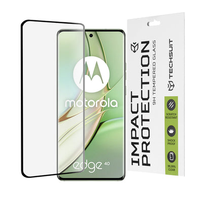 Folie de protectie pentru Motorola Edge 40, Techsuit 111D Full Cover / Full Glue Glass / 3D Curved Screen