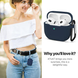 Husa casti pentru AirPods 3, Techsuit Silicone Case Smooth Ultrathin Material Navy