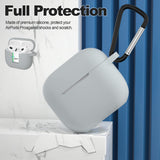 Husa casti pentru AirPods 3, Techsuit Silicone Case Smooth Ultrathin Material, gri