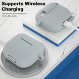 Husa casti pentru AirPods 3, Techsuit Silicone Case Smooth Ultrathin Material, gri