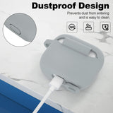 Husa casti pentru AirPods 3, Techsuit Silicone Case Smooth Ultrathin Material, gri