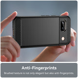 Husa pentru Google Pixel 8a, Techsuit Carbon Silicone, negru