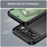 Husa pentru Google Pixel 8a, Techsuit Carbon Silicone, negru