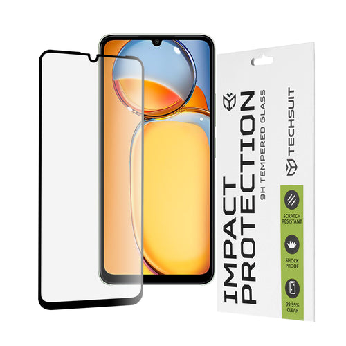Folie de protectie pentru Xiaomi Redmi 13C 4G, Techsuit 111D Full Cover / Full Glue Glass