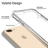 Husa pentru iPhone 8 Plus, Techsuit Shockproof Clear Silicone, transparenta