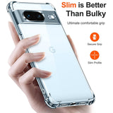 Husa pentru Google Pixel 8a, Techsuit Shockproof Clear Silicone, transparenta