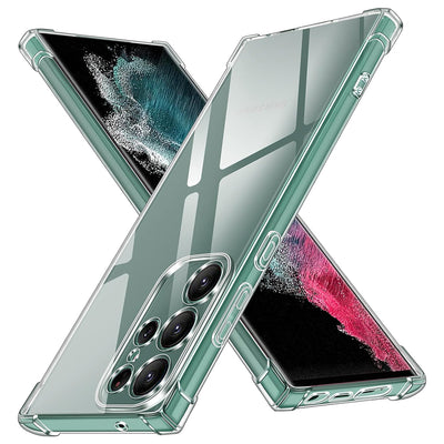 Husa pentru Samsung Galaxy S22 Ultra 5G, Techsuit Shockproof Clear Silicone, transparenta