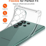 Husa pentru Samsung Galaxy S22 Ultra 5G, Techsuit Shockproof Clear Silicone, transparenta