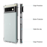 Husa pentru Google Pixel 6, Techsuit Shockproof Clear Silicone, transparenta