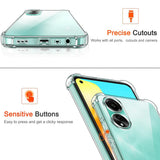 Husa pentru OPPO A58 4G, Techsuit Shockproof Clear Silicone, transparenta