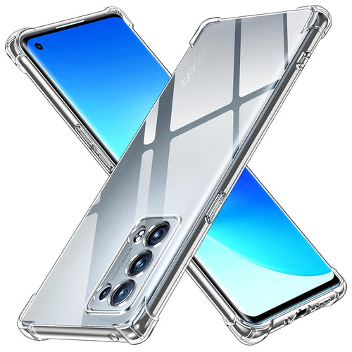 Husa pentru OPPO Reno6 Pro 5G (Snapdragon), Techsuit Shockproof Clear Silicone, transparenta