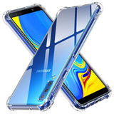 Husa pentru Samsung Galaxy A7 2018, Techsuit Shockproof Clear Silicone, transparenta