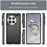 Husa pentru OnePlus 12, Techsuit Carbon Silicone, albastru