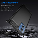 Husa pentru Motorola Moto G34, Techsuit Carbon Silicone, negru