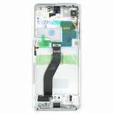 Samsung Original Display + Frame (16307), Samsung Galaxy S21 Ultra 5G (SM-G998B), No Camera, GH82-26035B, Phantom Argintiu