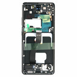 Samsung Original Display + Frame (16308), Samsung Galaxy S21 Ultra 5G (SM-G998B), No Camera, GH82-26035A, Phantom Negru