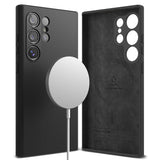 Husa pentru Samsung Galaxy S24 Ultra, Ringke Silicone Magnetic MagSafe, negru