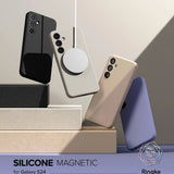 Husa pentru Samsung Galaxy S24, Ringke Silicone Magnetic MagSafe, negru