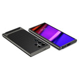 Husa pentru Samsung Galaxy S24 Ultra, Spigen Neo Hybrid (ACS07305), cenusiu