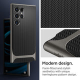 Husa pentru Samsung Galaxy S24 Ultra, Spigen Neo Hybrid (ACS07305), cenusiu