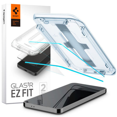 Folie de protectie pentru Samsung Galaxy S24, Spigen (2 pack) Glas.tR EZ-FIT (AGL07440)