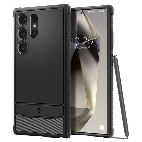 Husa pentru Samsung Galaxy S24 Ultra, Spigen Rugged Armor (ACS07286), negru