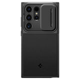 Husa pentru Samsung Galaxy S24 Ultra, Spigen Optik Armor (ACS07313), negru