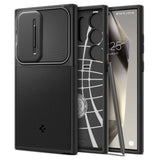 Husa pentru Samsung Galaxy S24 Ultra, Spigen Optik Armor (ACS07313), negru