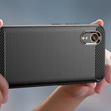 Husa pentru Samsung Galaxy Xcover7, Techsuit Carbon Silicone, albastru