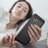 Husa pentru Samsung Galaxy Xcover7, Techsuit Carbon Silicone, albastru