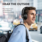Casti wireless Anker Life Q20i (A3004G11), Bluetooth, Hybrid Active Anulare zgomot, Dual-Connections, negru