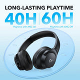 Casti wireless Anker Life Q20i (A3004G11), Bluetooth, Hybrid Active Anulare zgomot, Dual-Connections, negru
