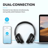 Casti wireless Anker Life Q20i (A3004G11), Bluetooth, Hybrid Active Anulare zgomot, Dual-Connections, negru