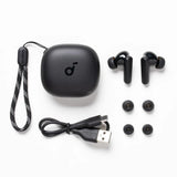 Casti wireless Anker R50i (A3949G21), cu Incarcare Carcasa, Extra-bass, AI-Enhanced Calls, alb