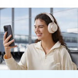 Casti wireless Anker SoundCore Space One (A3035G21), Bluetooth 5.3, Active Anulare zgomot, Hi-Res, alb