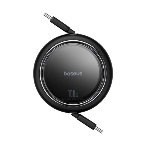 Cablu Baseus de date Free2Draw Mini (P10364500111-00), Type-C to Type-C, 100W, 1m, Retractabil, negru