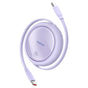 Cablu Baseus de date Free2Draw Mini (P10364500511-00), Type-C to Type-C, 100W, 1m, Retractabil, mov