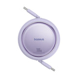 Cablu Baseus de date Free2Draw Mini (P10364500511-00), Type-C to Type-C, 100W, 1m, Retractabil, mov