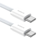 Cablu Baseus de date (P10365200211-01), Type-C to Type-C, 30W, 2m, alb
