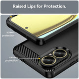 Husa pentru Realme C67 4G, Techsuit Carbon Silicone, negru
