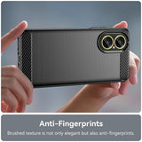 Husa pentru Realme C67 4G, Techsuit Carbon Silicone, negru