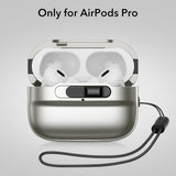 Husa casti pentru AirPods Pro 1/2, ESR, Pulse Magnetic Halolock Titanium, gri