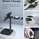 Incarcator wireless 3in1 ESR HaloLock, pentru iPhone MagSafe, AirPods Pro si Apple Watch, cu Detasabil Watch Charger, alb
