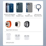 Incarcator wireless 3in1 ESR HaloLock, pentru iPhone MagSafe, AirPods Pro si Apple Watch, cu Detasabil Watch Charger, alb