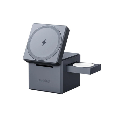 Incarcator wireless Anker Cube MagSafe (Y1811G11), pentru Phone, Apple Watch, AirPods, 15W, negru
