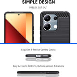 Husa pentru Xiaomi Redmi Note 13 Pro 4G, Techsuit Carbon Silicone, albastru
